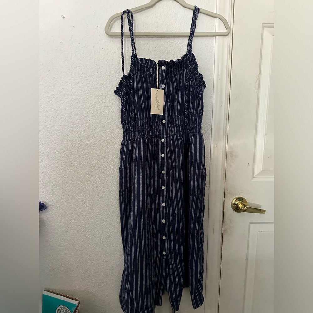 Blue striped dress